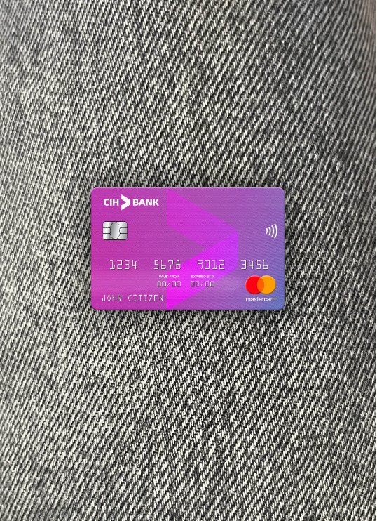 Download Morocco CIH bank mastercard photolook front Photoshop template